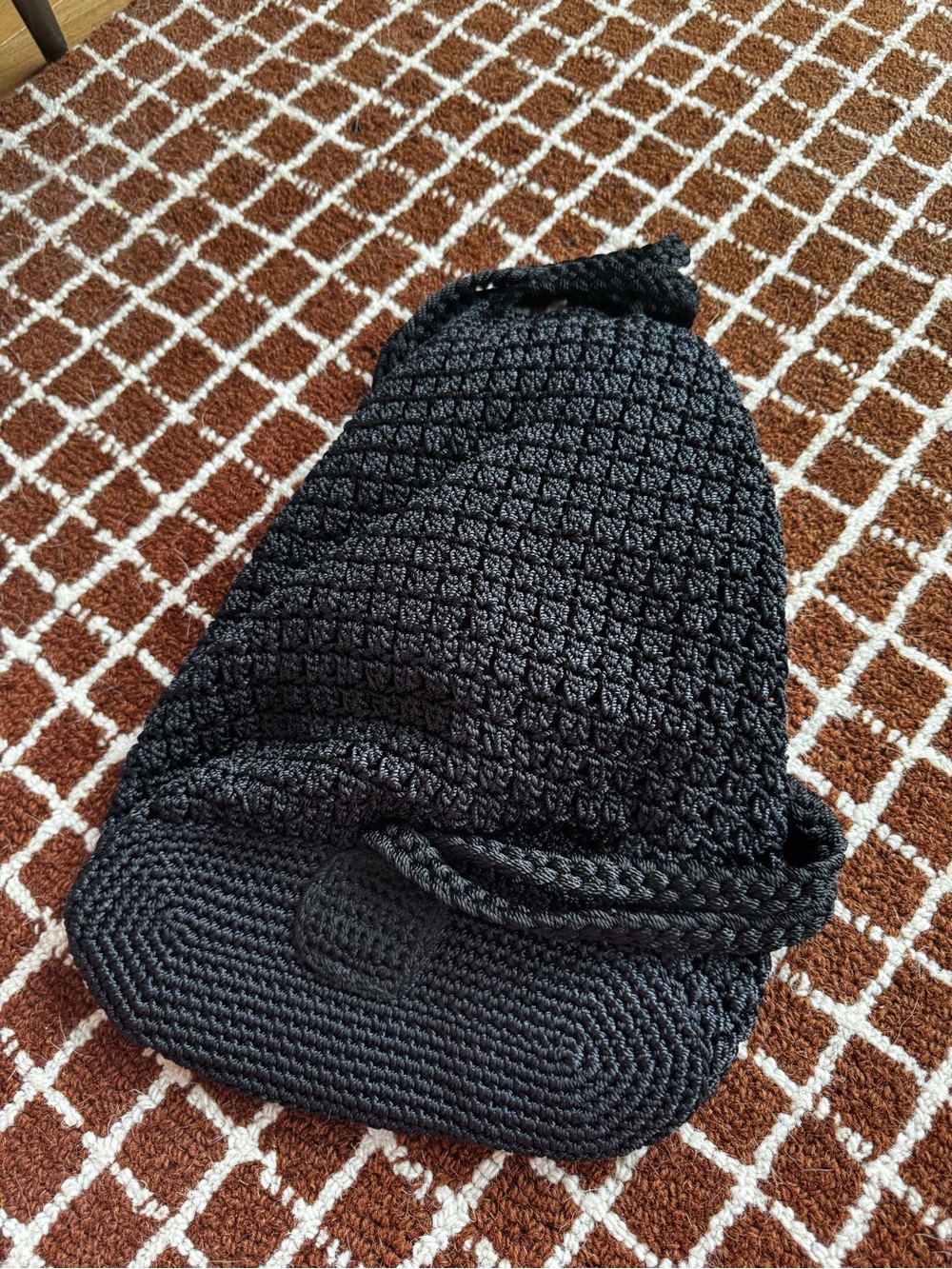 The Sak Black Crochet Drawstring Backpack‎ - Picture 4 of 6